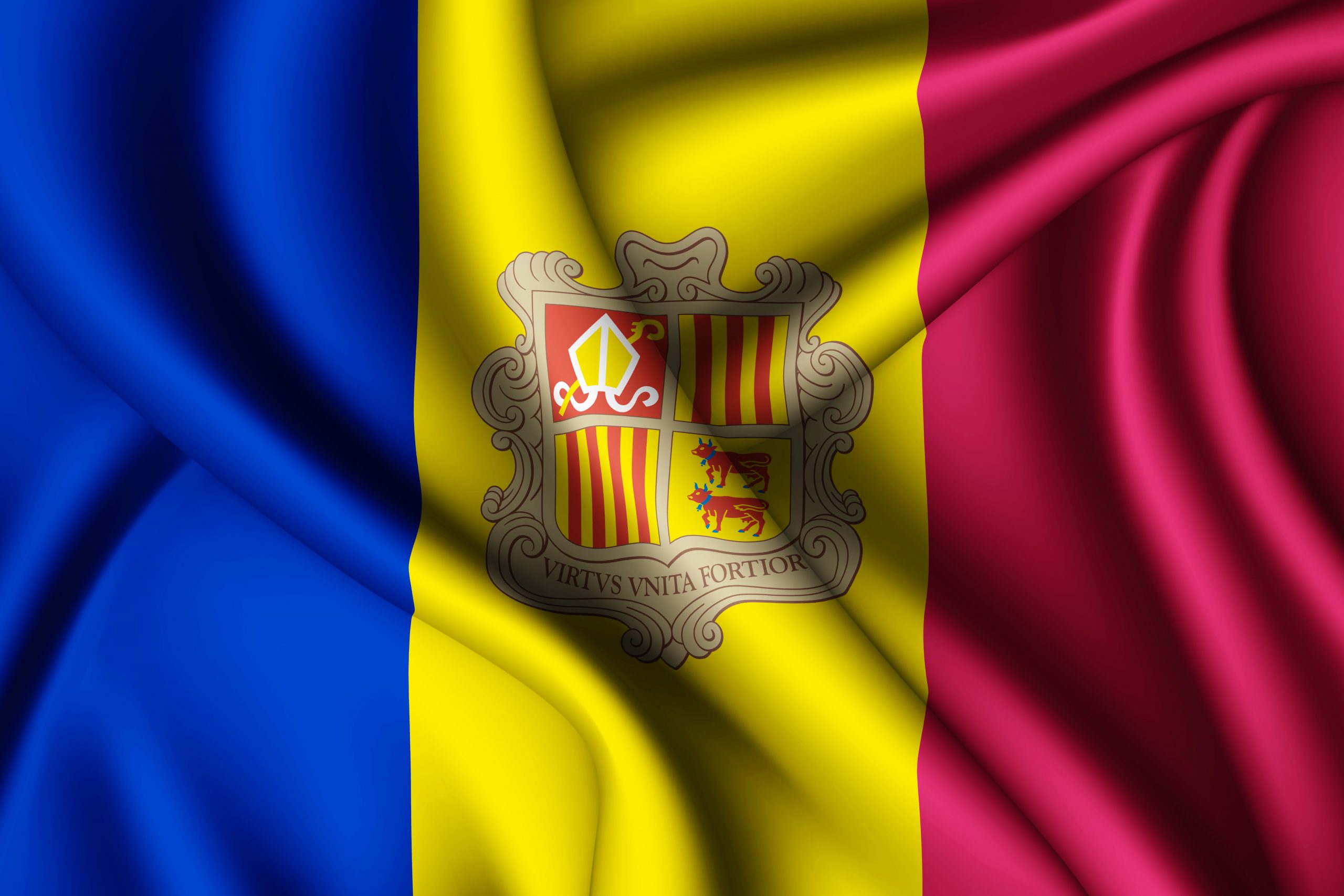 waving flag of Andorra