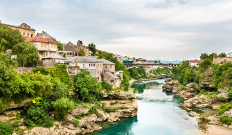 View of Mostar old town - Herzegovina
