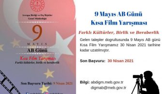 9 Mayıs Avrupa (AB) Günü Kısa Film Yarışması