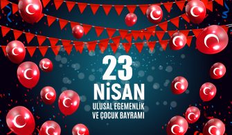 23 April Children's day (Turkish Speak: 23 Nisan Cumhuriyet Bayrami). Vector Illustration